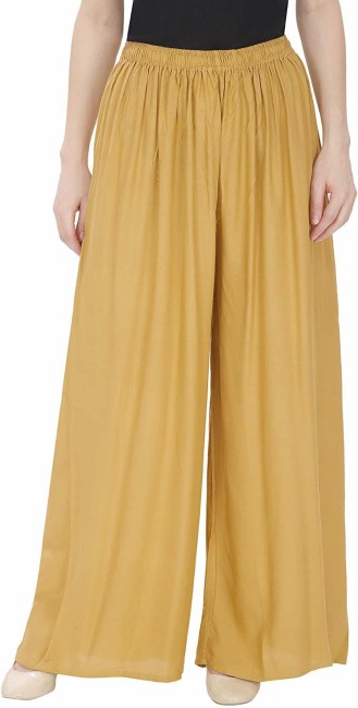 Buy QUECY Womens Plus Size Pleated Elastic Waist Wide Leg Casual Long  Pants Black at Amazonin