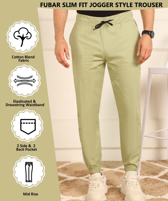 Buy Slim Fit Jogger Pants with Drawstring Waist Online at Best