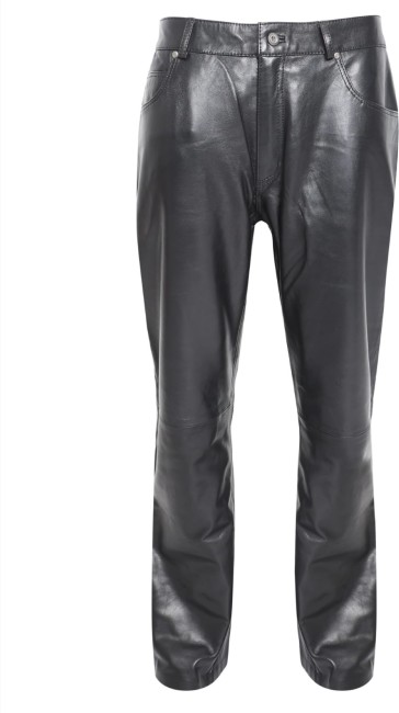 Buy Mens Black Leather Pantstrousers Online in India  Etsy
