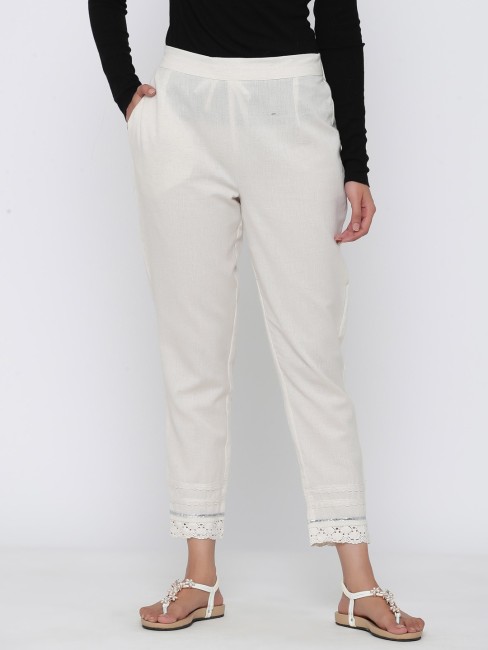 INDYA GoldToned Silk Cigarette Trousers Price in India Full  Specifications  Offers  DTashioncom