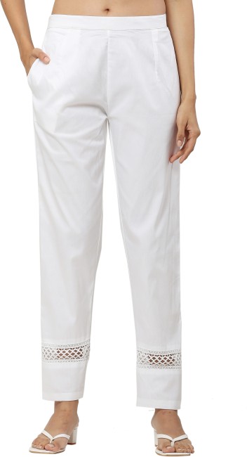 Off-White Cigarette Pants with Dupatta – One Size Fits All (L-XXL) - YZ  Buyer