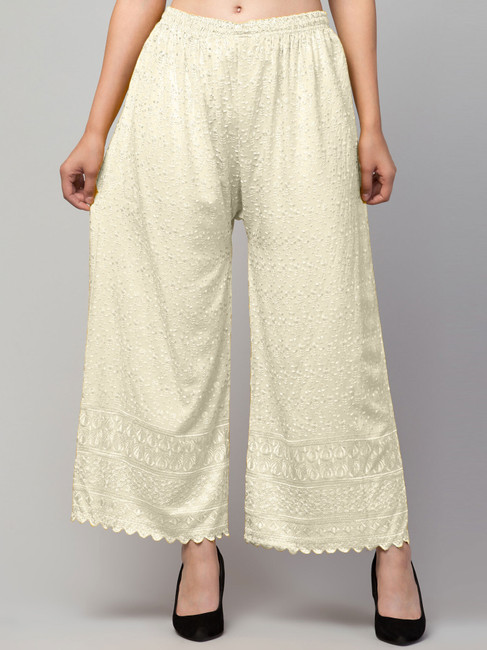 White palazzo pants flipkart outlet