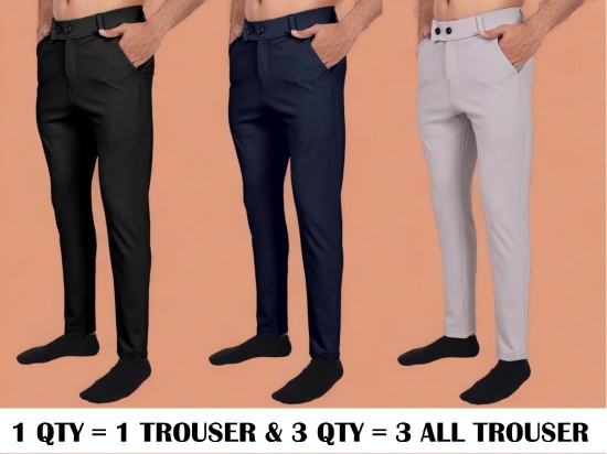 Slim Fit Mens Trousers - Buy Slim Fit Mens Trousers Online at Best Prices  in India