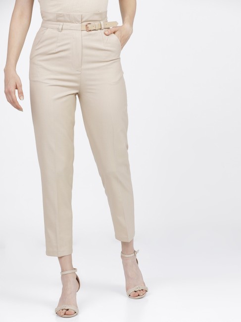 Beige Womens Trousers - Buy Beige Womens Trousers Online at Best Prices In  India