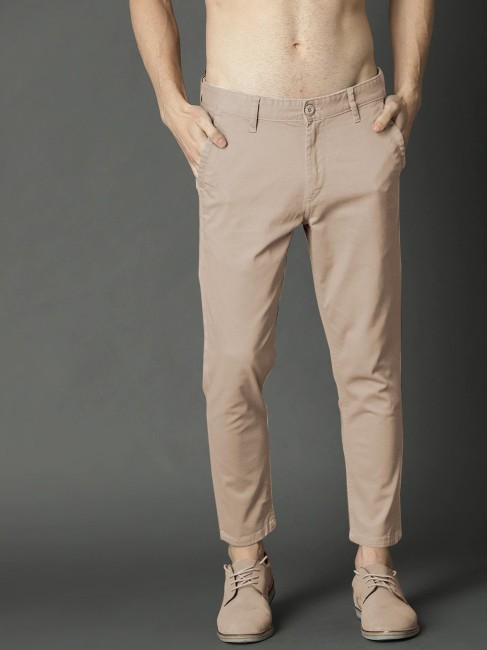 Buy Men Casual Trousers  Regular Fit  Cotton  67 Off