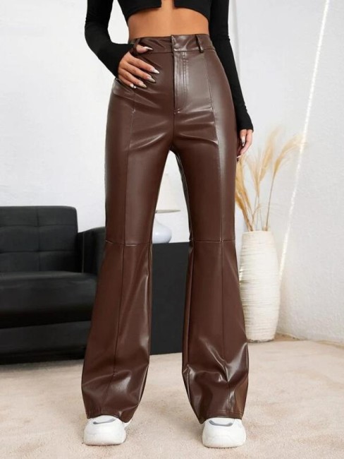 Clothing  Trousers  Inaya Black Stretch Vegan Leather Trousers