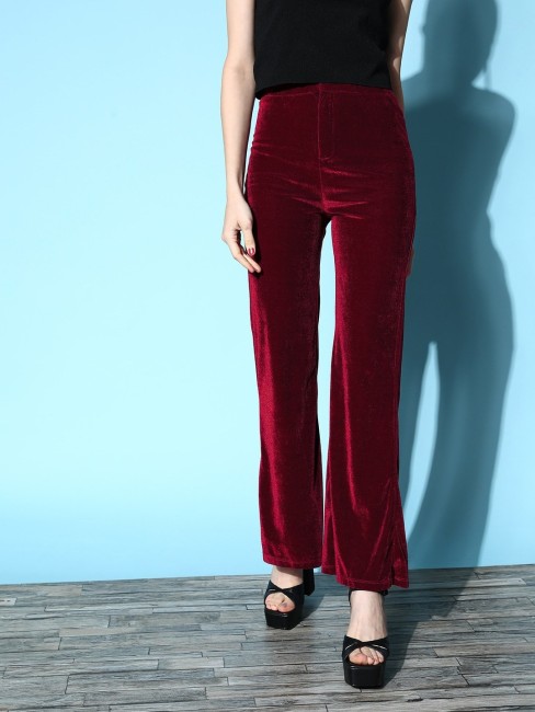 Buy Velvet Bellbottoms Online In India -  India