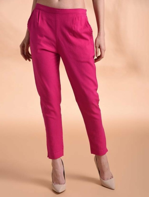 Pink Womens Trousers - Buy Pink Womens Trousers Online at Best Prices In  India