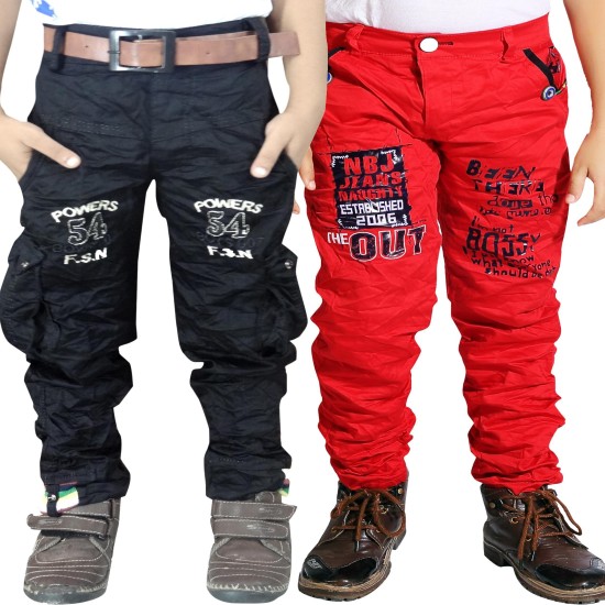 EACHIN Boys Pants Boys Pants Solid Cargo Pants Teenage Boy Multi