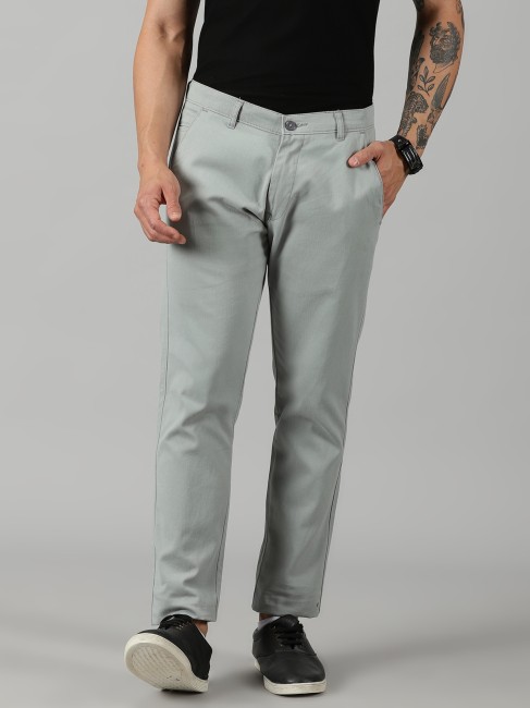 Urbano Fashion Chinos  Buy Urbano Fashion Men Steel Blue Cotton Slim Fit  Casual Chinos Trousers Stretch Online  Nykaa Fashion