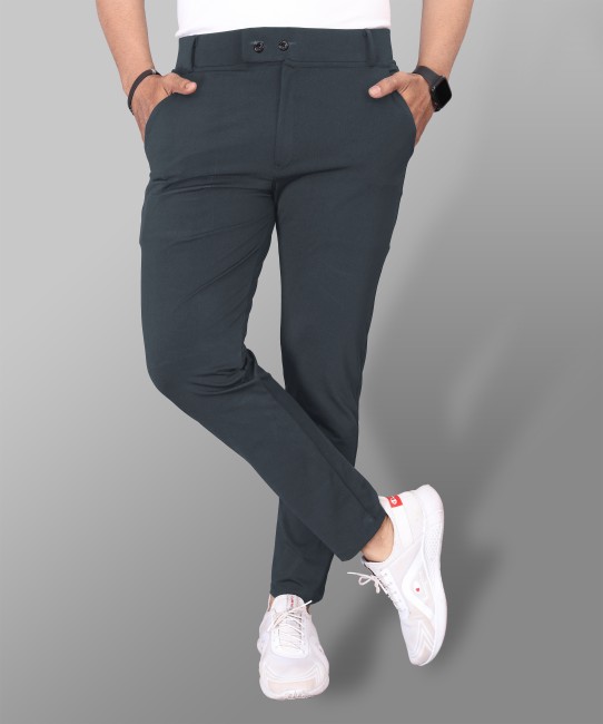 Brand Attitude Slim Fit DarkGrey Formal Trouser for Men  Polyester Viscose  Bottom Formal Pants for Gents  Office Formal Pants for men