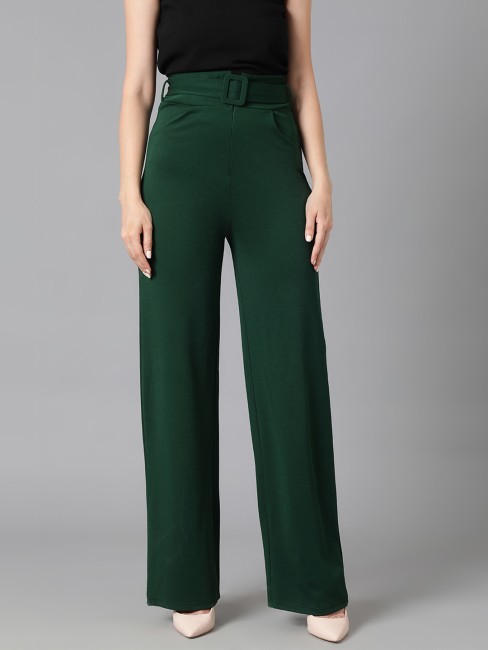 Cigarette trousers  Dark green  Ladies  HM IN