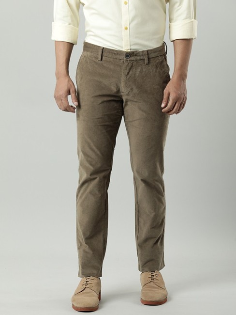 Buy Men Olive Green Solid Brooklyn Slim Fit Chino trousers online   Looksgudin