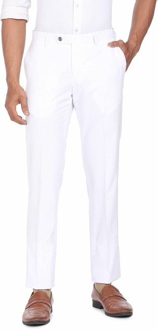 Arrow Sports Casual Trousers  Buy Arrow Sports Off White Slim Fit Mid Rise Trousers  Online  Nykaa Fashion