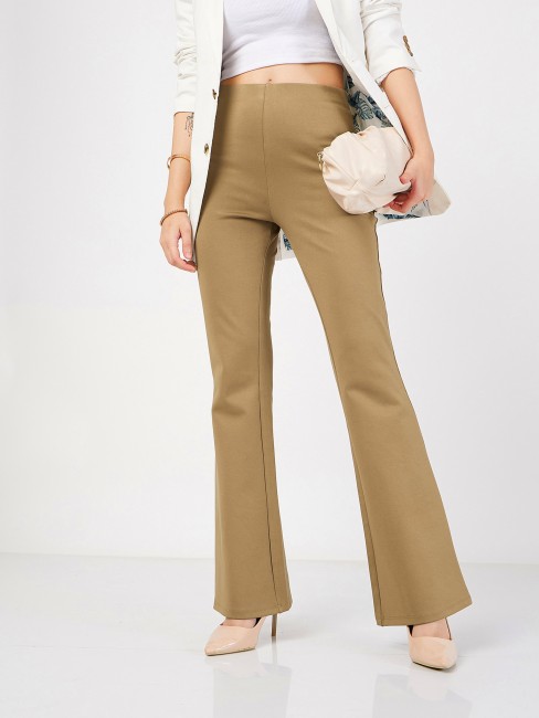 Beige Womens Trousers - Buy Beige Womens Trousers Online at Best Prices In  India
