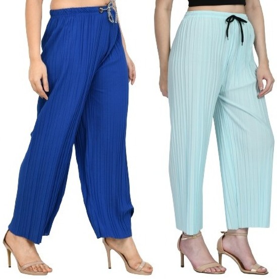 Buy Pixie Casual Wear Pant Palazzo Combo Pack of 6 Black White  Maroon Blue Yellow Orange Free Size Online at desertcartINDIA