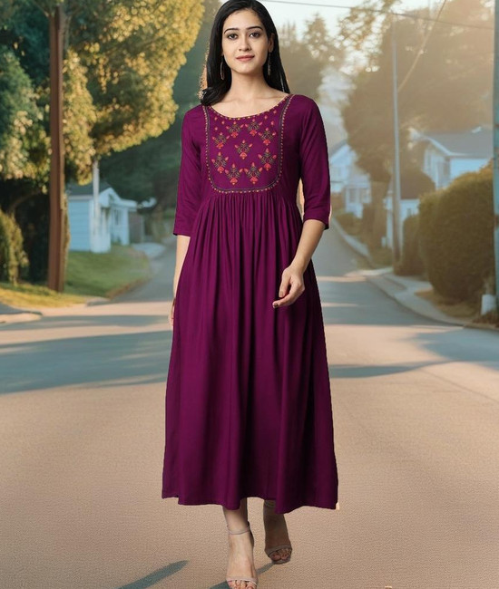 Maroon best sale kurti flipkart