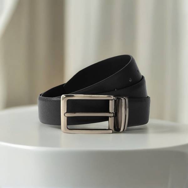 HRX Hrithik Roshan Men Formal Black Genuine Leather Reversible Belt