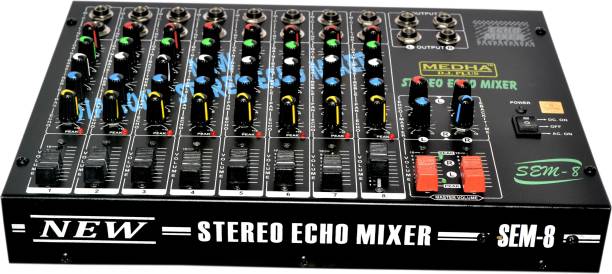 MEDHA Professional 8 Channel Stero Echo Mixer With Top Quality 220 W AV Control Receiver