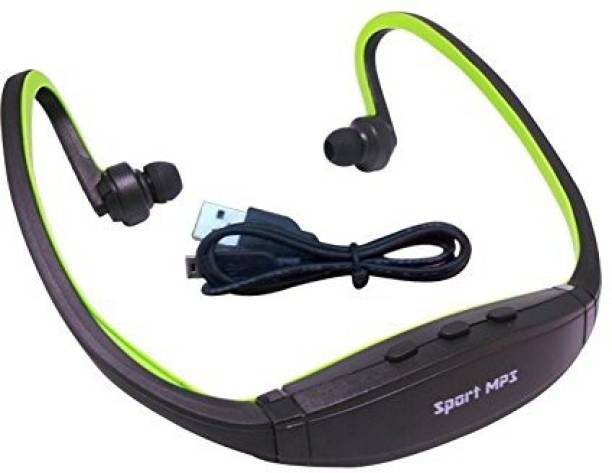 De-TechInn Portable Wireless Stereo Headset Headphones Earphones for Gym Running Jogging Music 128 GB MP3 Player
