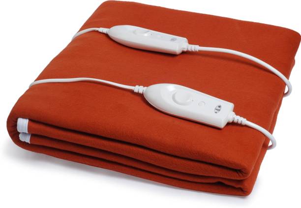 Expressions Solid Double Electric Blanket for Heavy Winter