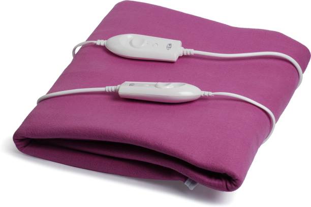 Expressions Solid Double Electric Blanket for Heavy Winter