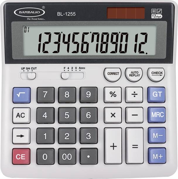 BAMBALIO BL-1255 12 digit Electronic Calculator 12 Digits Electronic Calculator With IT Keyboard & Big Display 2 Years Warranty BL-1255 Financial  Calculator