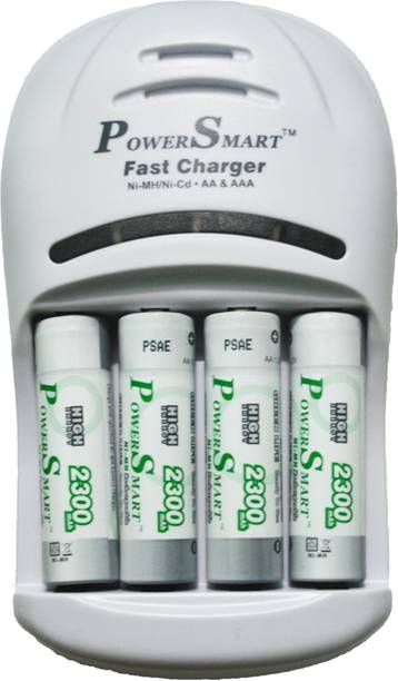Power Smart 2300 MaH X 4 Cells 1 Hour 4 LED Fast With Automatic Cut Off Function PS 1007 AA AAA NiCD NiMH  Camera Battery Charger