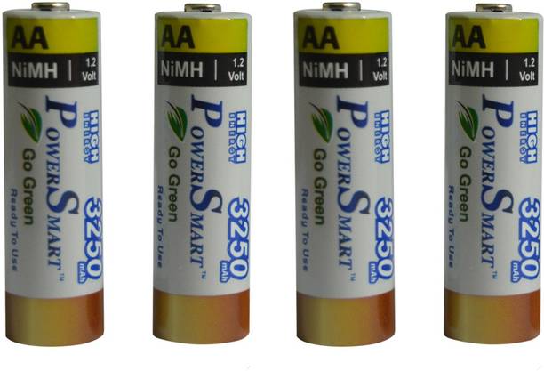Power Smart 3250 mAH x 4 Ready To Use AA Rechargable NiMH Batteries Used For Toys Flash Etc  Camera Battery Charger