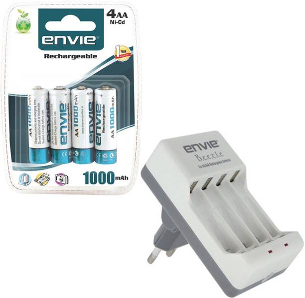 Envie Bettle ECR-20 |Combo With| 4xAA 1000 Ni-CD rechargeable  Camera Battery Charger