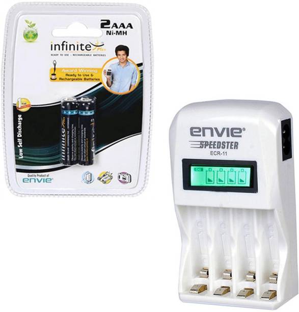 Envie Speedster ECR-11 + 2xAAA 1100 Ni-MH rechargeable  Camera Battery Charger