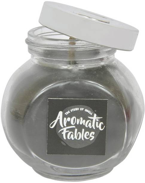 First Row Aromatic Fables 9oz Charlie Fragrance Soy Wax Scented Decorative Gifting Black Color Glass Candle Candle