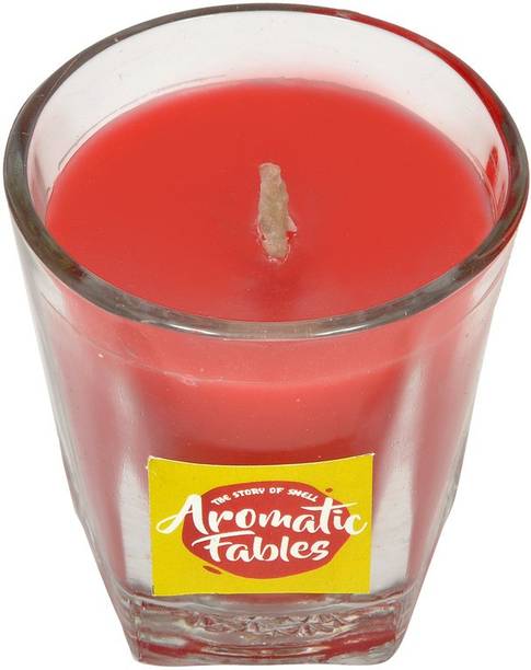 First Row First Row Aromatic Fables 8oz Rose Fragrance Soy Wax Scented Decorative Gifting Red Color Glass Candle Candle