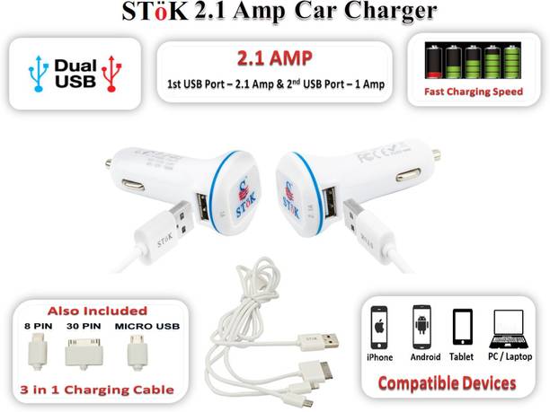 Stok 10.5 W Turbo Car Charger