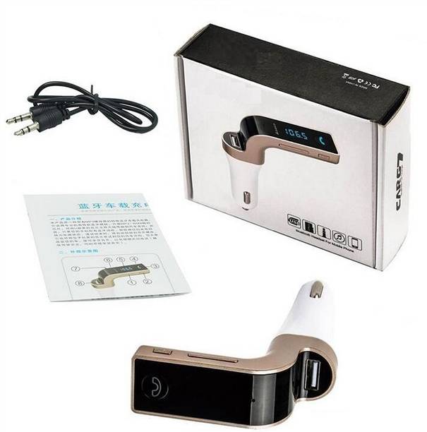 VibeX v2.1 Car Bluetooth Device with 3.5mm Connector, Audio Receiver, Car Charger, FM Player, FM Transmitter