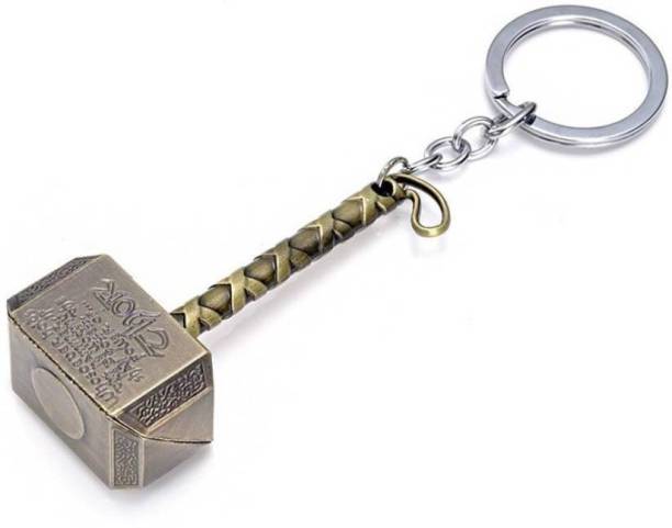 eCstasy Thor Hammer Keychain Key Chain (Gold) Key Chain