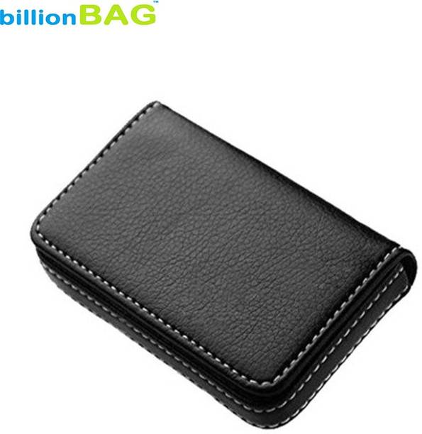 billionBAG Soft Black Leather Executive Pocket Visiting 15 Card Holder