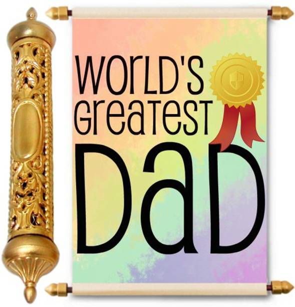 Lolprint Gold Fathers Day Gift Scroll Greeting Card