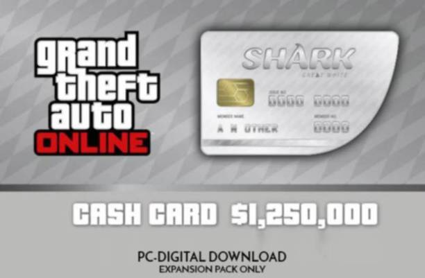 Grand Theft Auto Online: Great White Shark Cash Card - 1,250,000$ ROCKSTAR (PC) with Expansion Pack Only