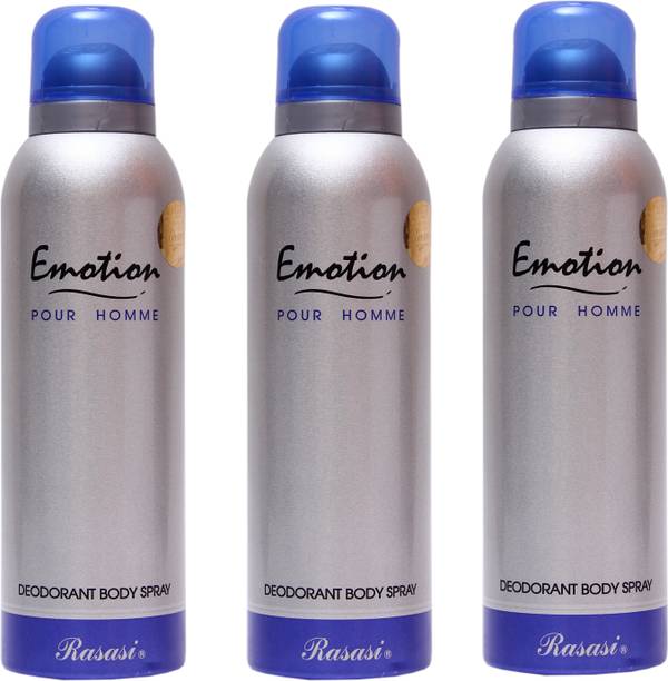 RASASI 3 Emotion Men Deodorant Spray  -  For Men