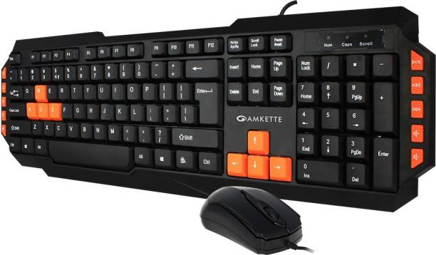 AMKETTE Xcite Pro Mouse & Wired USB Laptop Keyboard