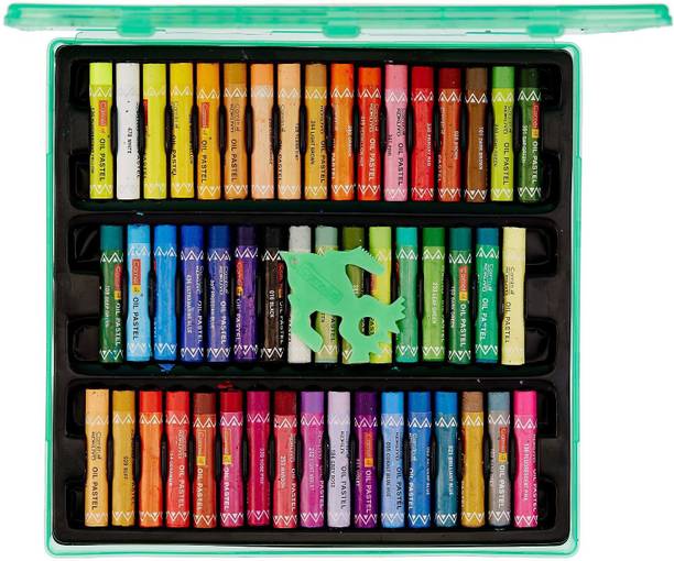 Camlin Camel Oil Pastel with Reusable Plastic Box - 50 Shades