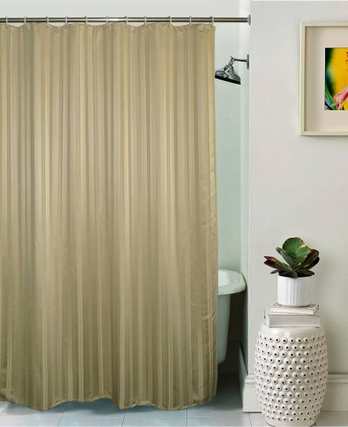 Lushomes 200 cm (7 ft) Polyester Semi Transparent Shower Curtain Single Curtain
