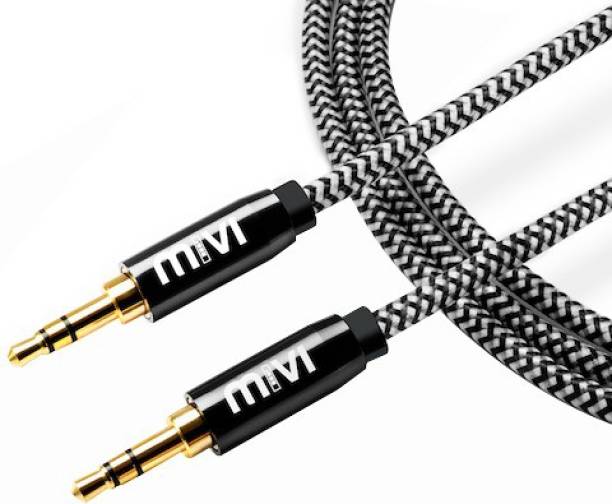 Mivi AUX Cable 1.8 m 3.5mm Male to Male 6ft long Nylon Braided