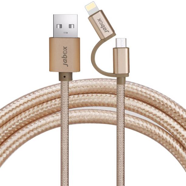 JABOX Lightning Cable 1 m High Quality Nylon Micro & Lightning 2in1
