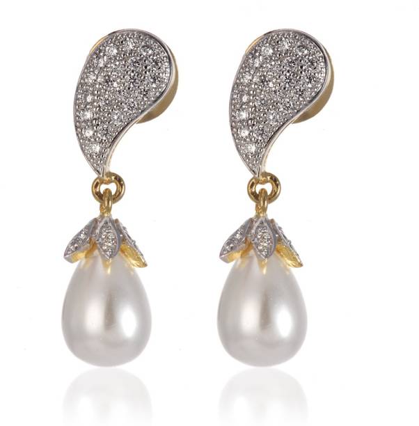 Dazzle Collection Sparkle Pearly Alloy Drops & Danglers