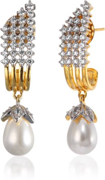 Dazzle Collection Sparkle Pearly Alloy Drops & Danglers