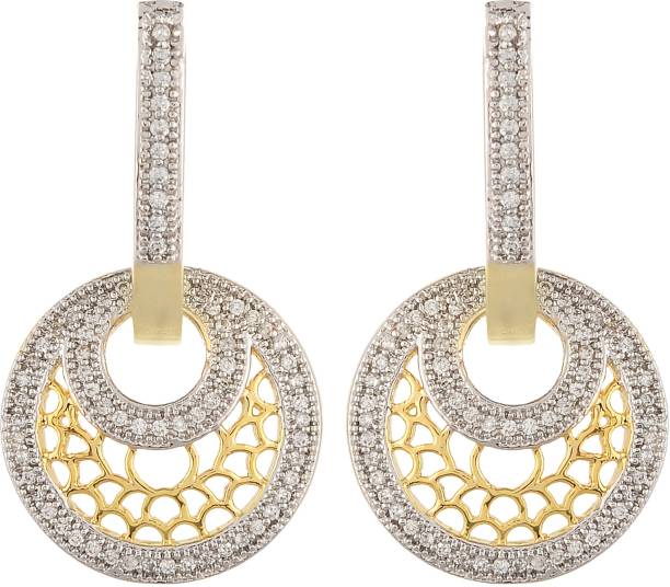 Dazzle Collection Loop Two In One Alloy Drops & Danglers