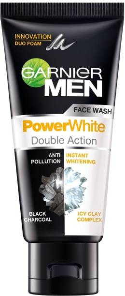 GARNIER GARNIER MEN POWER LIGHT DOUBLE ACTION FACEWASH, 50G Face Wash