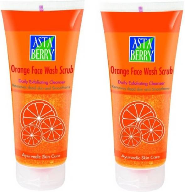 ASTABERRY Orange Scrub Pack of 2 Face Wash